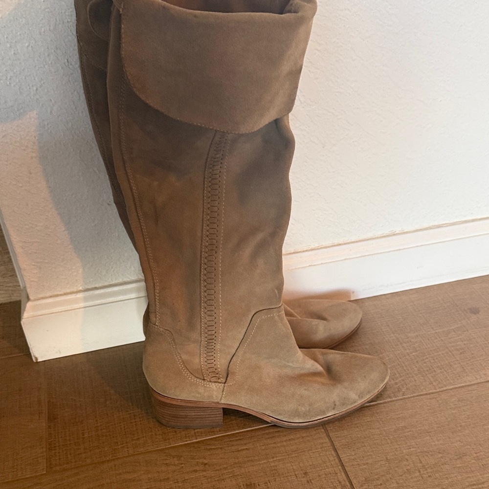 Tall Tan Suede Vince Camuto Boots size 10